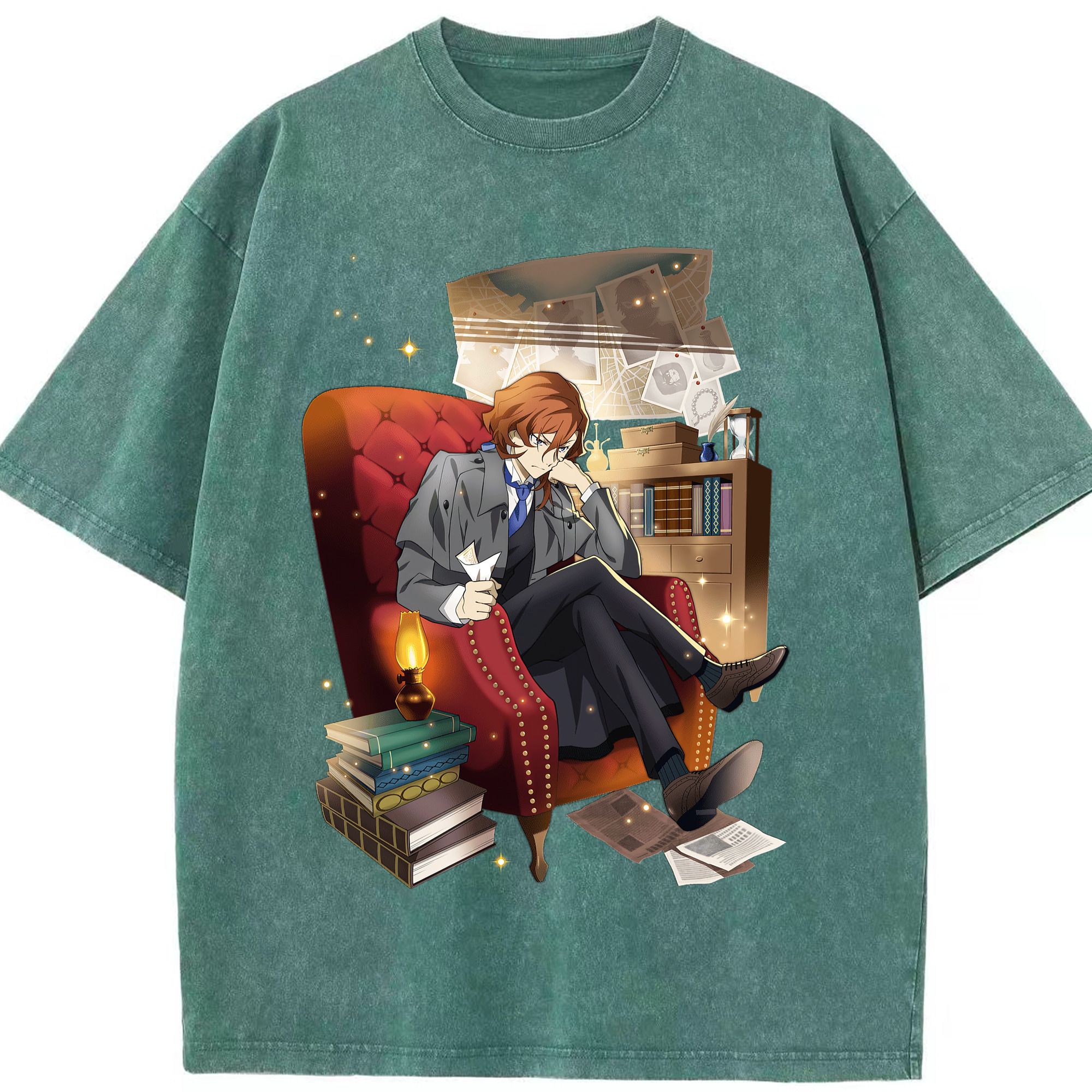 （画像用） 文豪ストレイドッグス Bungo Stray Dogs 綿100% ヴィンテージ風 半袖Tシャツ（フロントプリント）